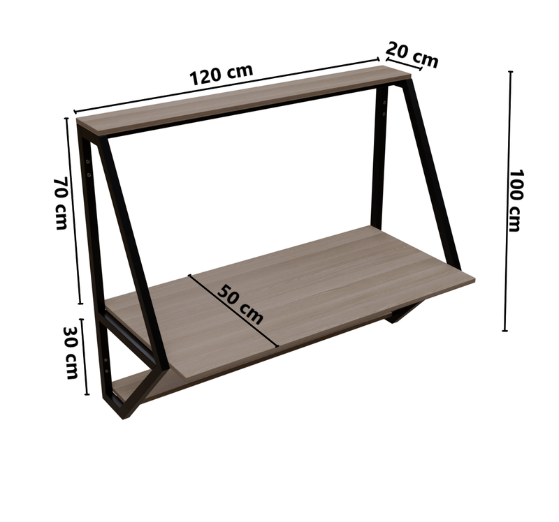 Stylish Wall Mounted Wooden Display Rack for Books & Desk Decor