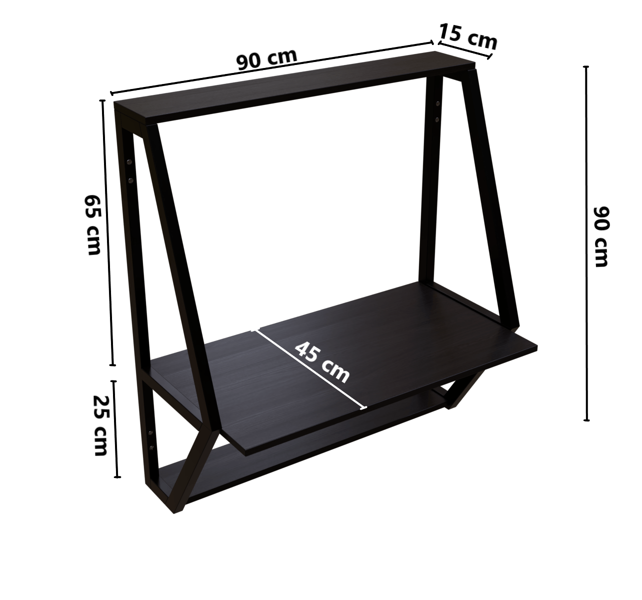 Stylish Wall Mounted Wooden Display Rack for Books & Desk Decor