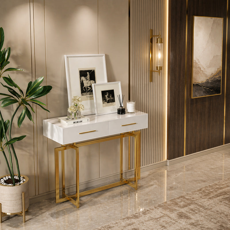 stylish-white-cabinet-table-with-metallic-touch