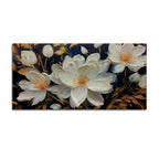 Stylish White Floral Canvas Wall Painting Office & Home Decor