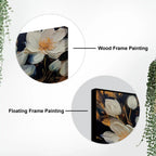 Stylish White Floral Canvas Wall Painting Office & Home Decor