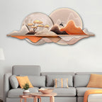 Sun and Moon of Heaven Crystal Glass Backlit LED Painting