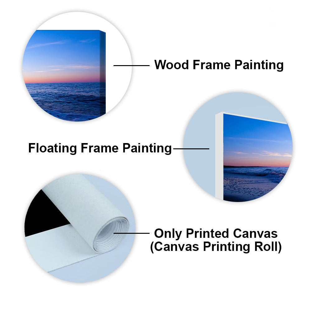 Sunset Sea Horizon Premium Canvas Wall Painting