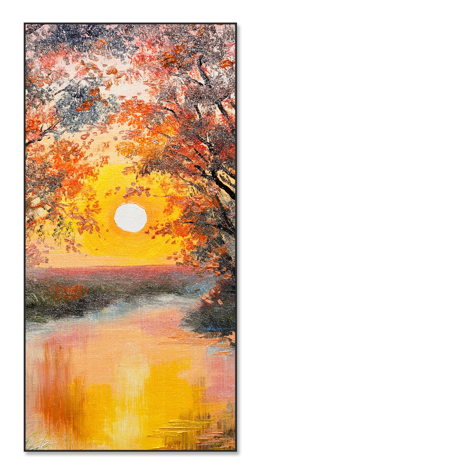 Sunset view Floating Canvas Wall Painting