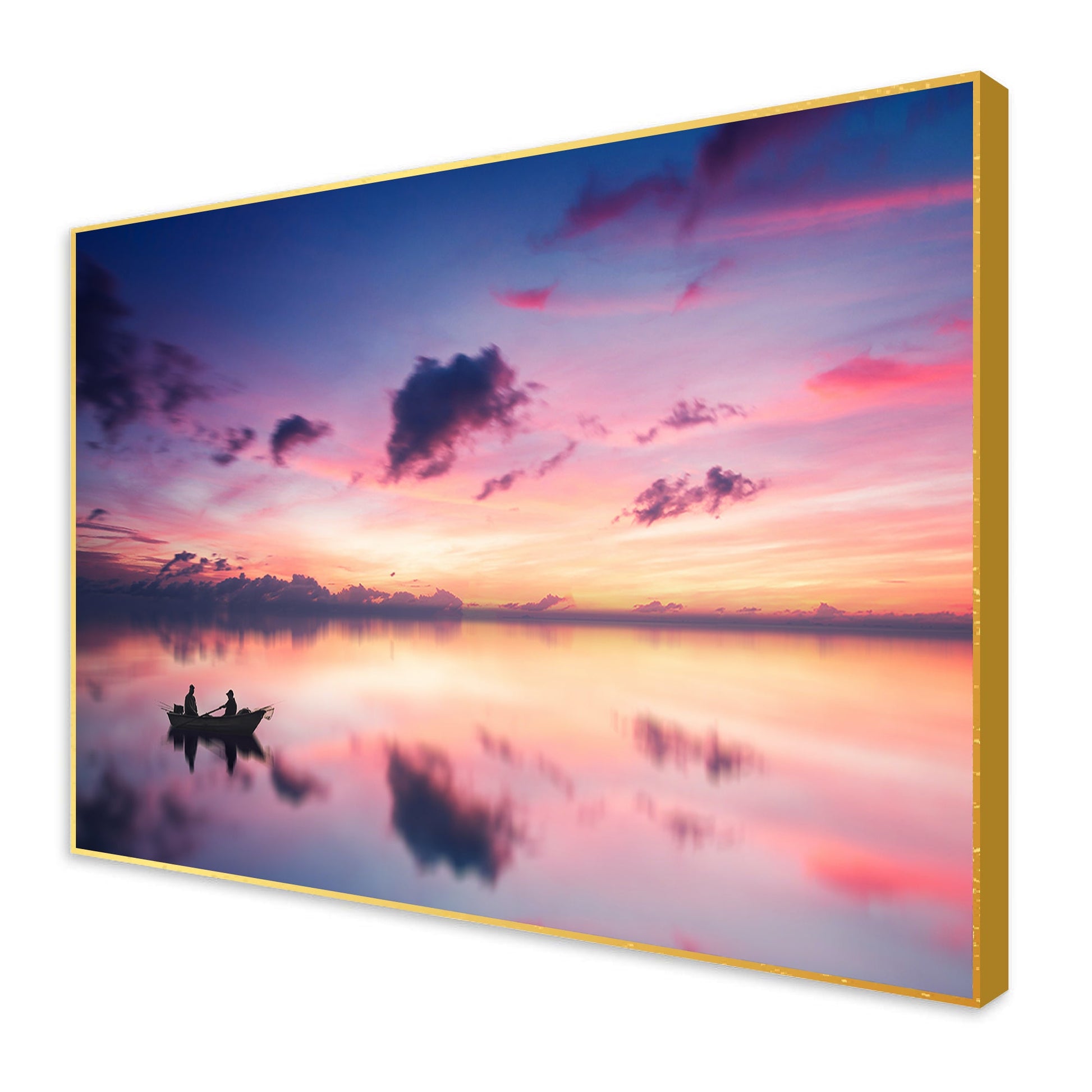 Sunset View of Horizon Floating Canvas Wall Painting