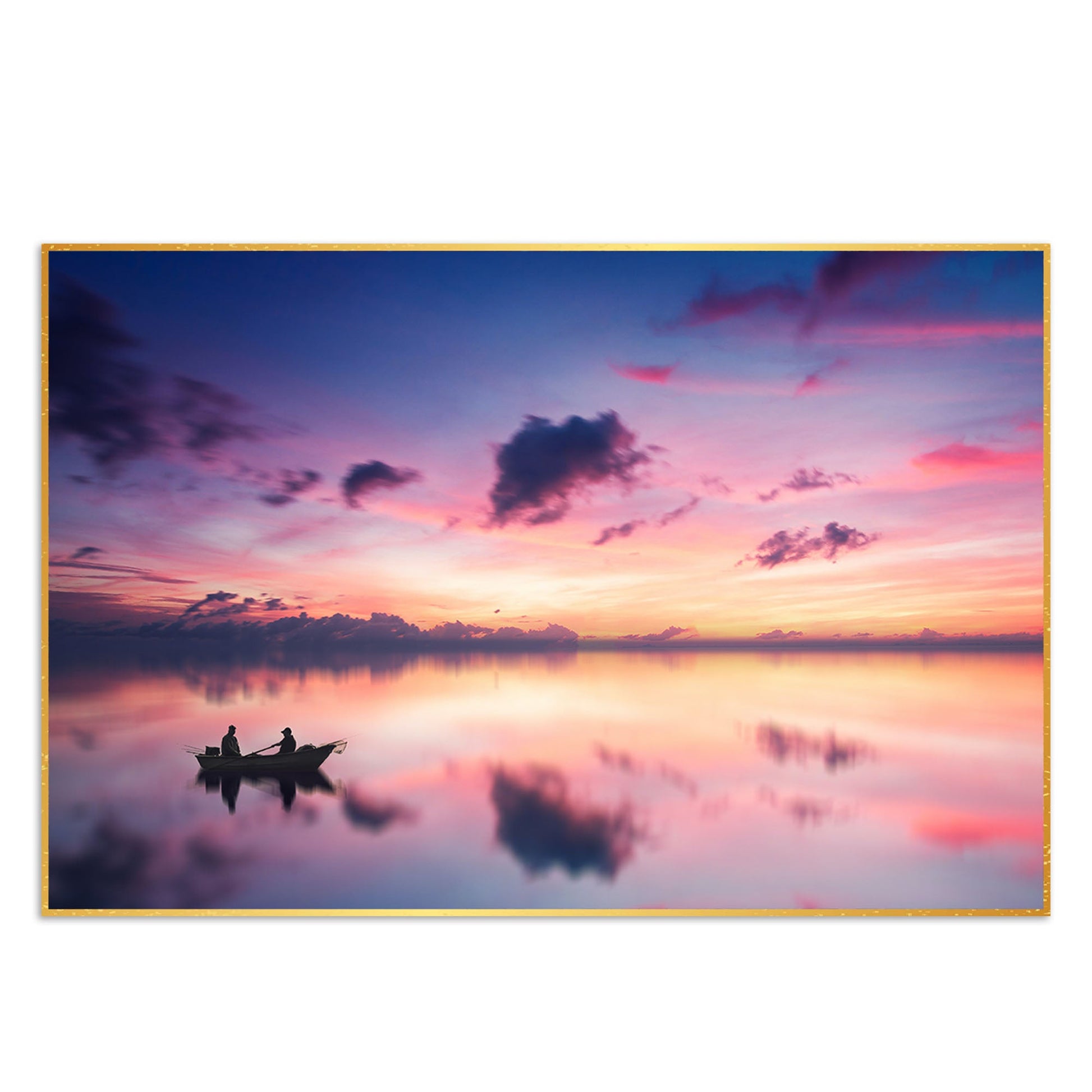 Sunset View of Horizon Floating Canvas Wall Painting