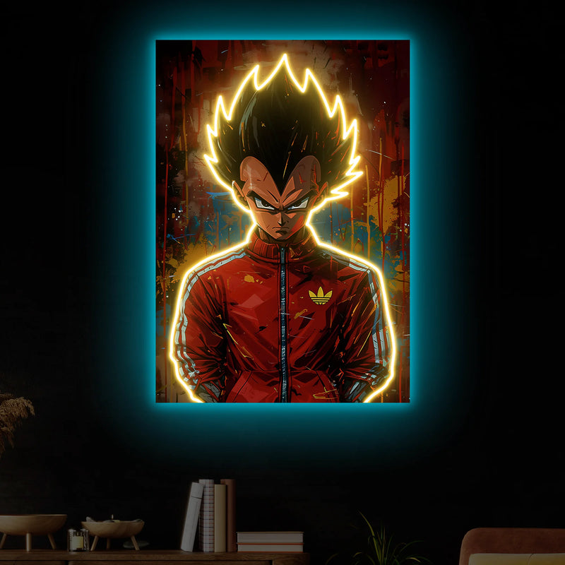 Super Power Anime Fighter LED Neon Wall Art
