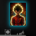Super Power Anime Fighter LED Neon Wall Art