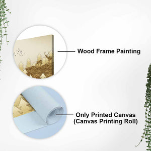 Swamp Deer in Forest Premium Wall Painting