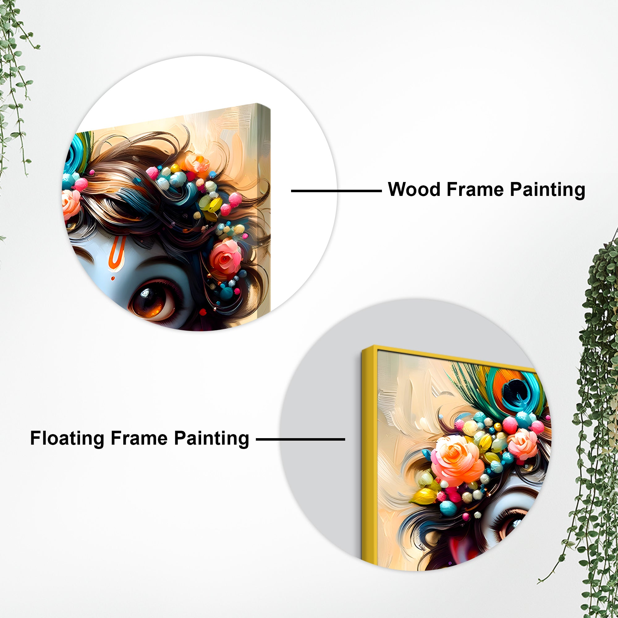 Sweet Bal Gopal Shri Krishnaji Modern Wall Art Canvas Painting for Home & Office