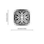 Symmetrical Mandala Fine Square Metal Art Wall Decor
