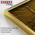 Taj Mahal at Sunset Golden Metallic Look 3D Canvas Wall Painting