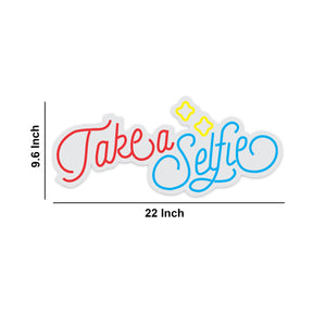 Take A Selfie Text Neon Sign LED Light