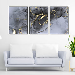 Tangled Design Floating Canvas Wall Painting Set of Three