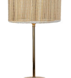 Textured Bamboo Shade with Metal Golden Table Lamp