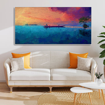 Thailand Picture of Tourists on the Long Tail Boat Canvas Wall Painting