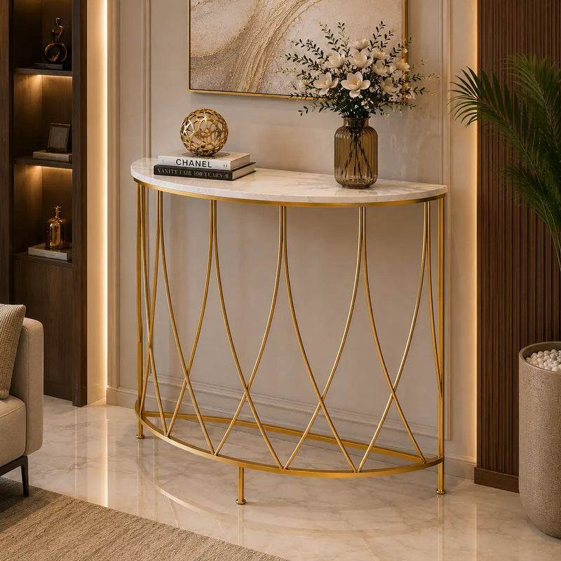 The Arcana Semi-Circle Premium Console Table