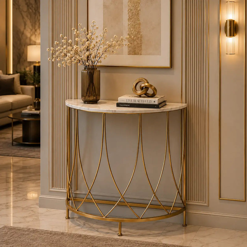 The Arcana Semi-Circle Premium Console Table