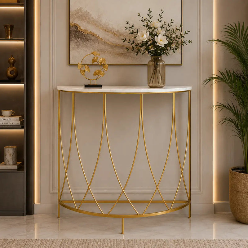 The Arcana Semi-Circle Premium Console Table