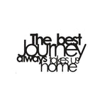 The Best Journey Text Design Metal Art Wall Decor
