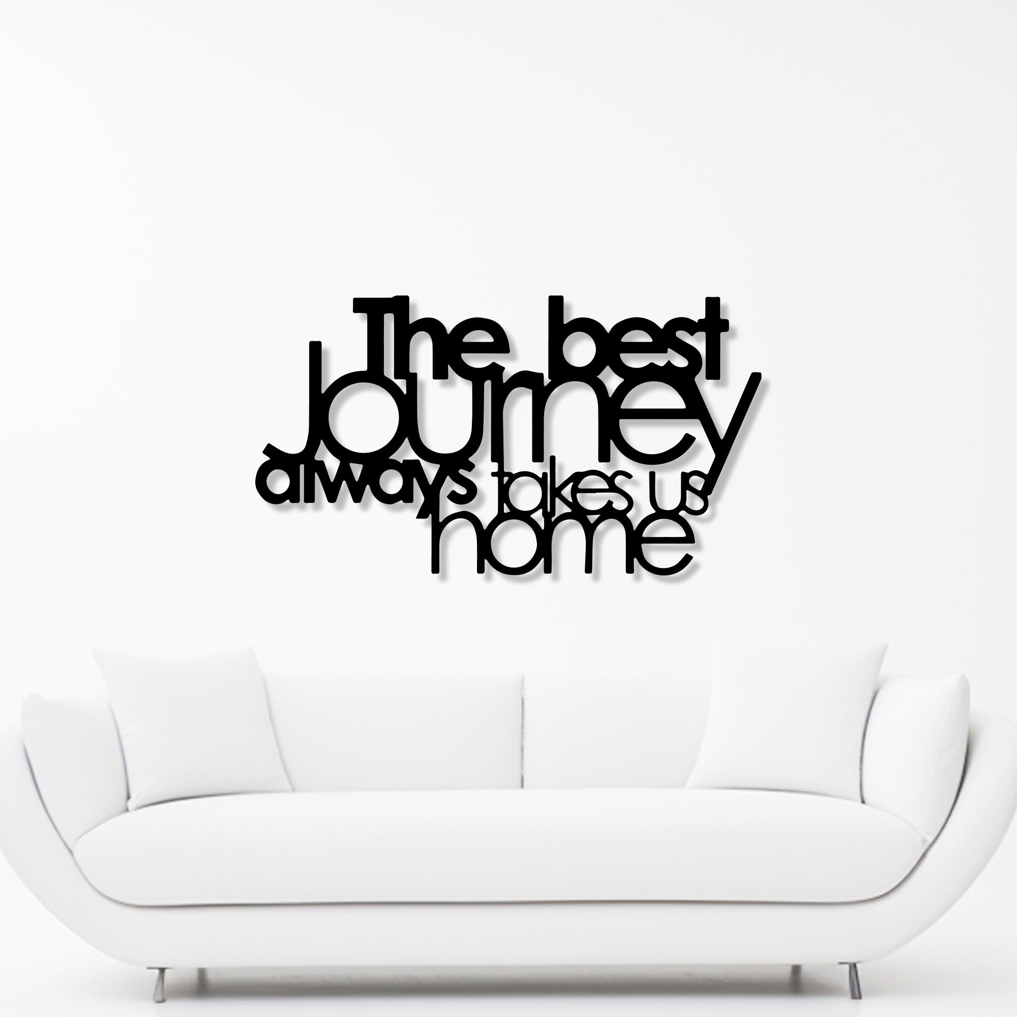 The Best Journey Text Design Metal Art Wall Decor