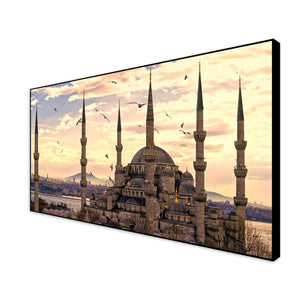 The Blue Mosque Premium Floating Frame Islamic Wall Painting