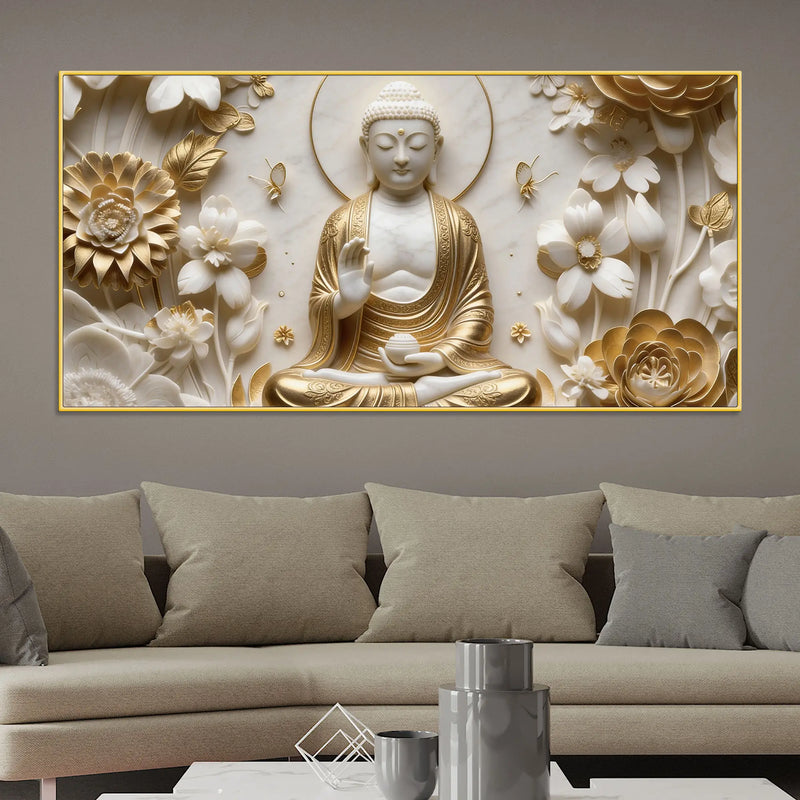 The Eternal Calm of Buddha 3D Canvas Wall Painting
