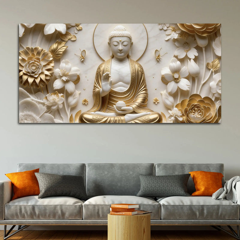 The Eternal Calm of Buddha 3D Canvas Wall Painting