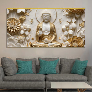 The Eternal Calm of Buddha 3D Canvas Wall Painting