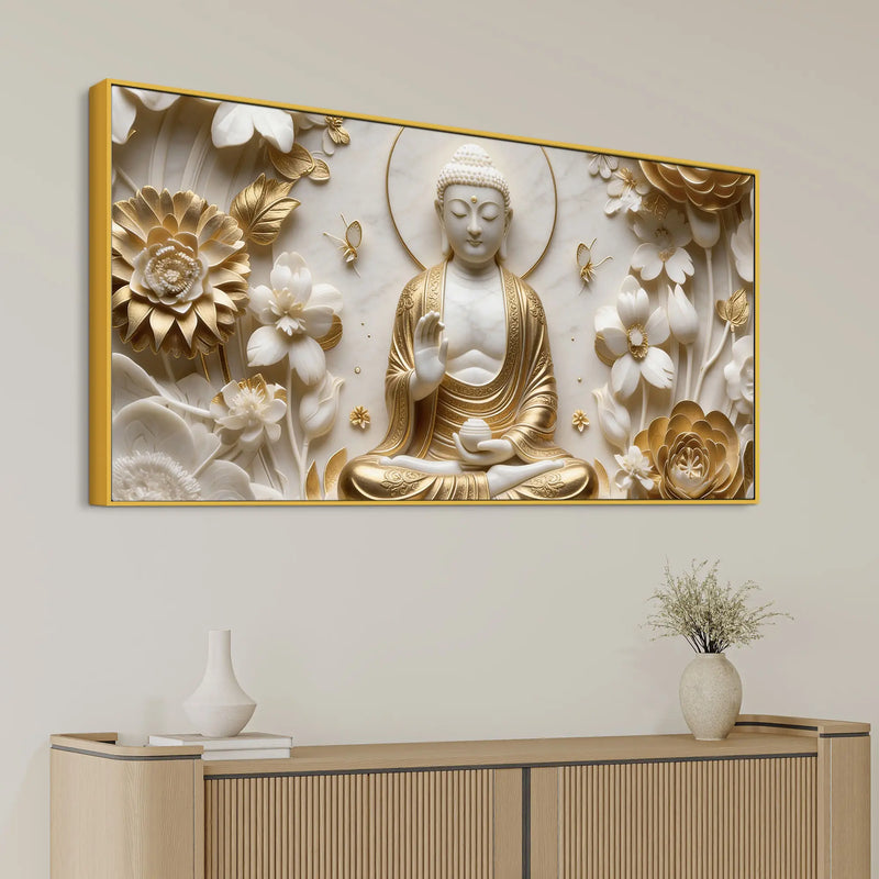 The Eternal Calm of Buddha 3D Canvas Wall Painting