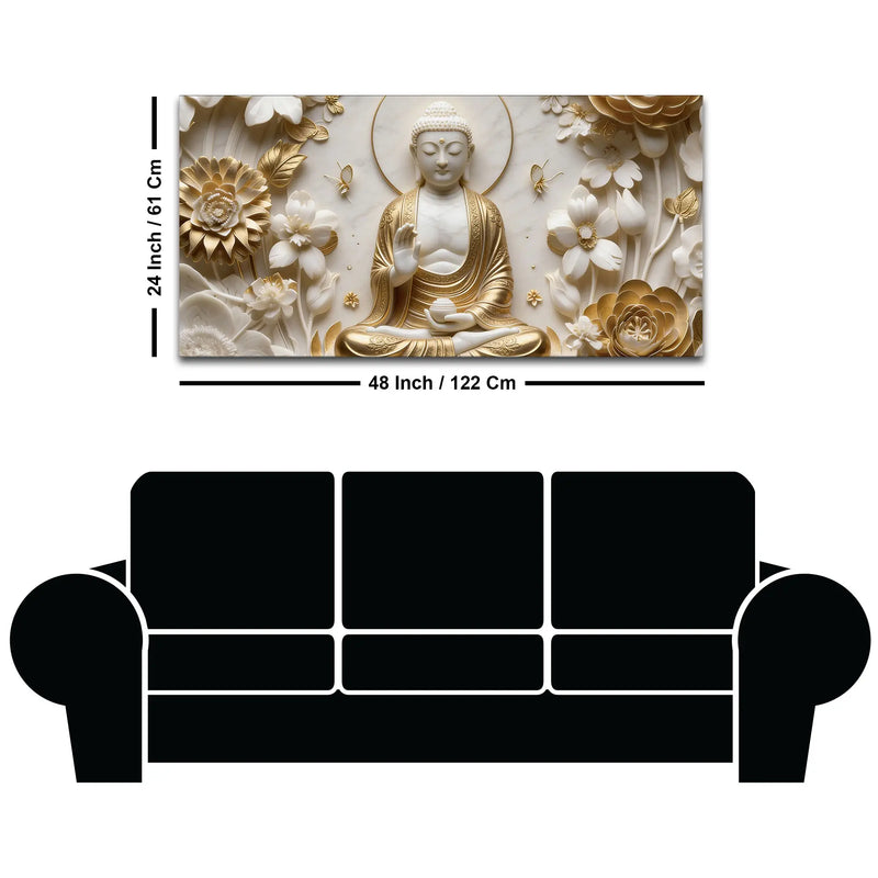 The Eternal Calm of Buddha 3D Canvas Wall Painting