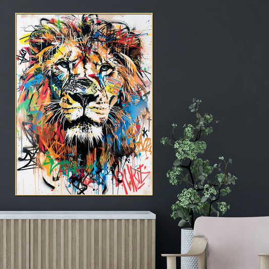 The Factors Of Lion Cotton Canvas Wall Painting