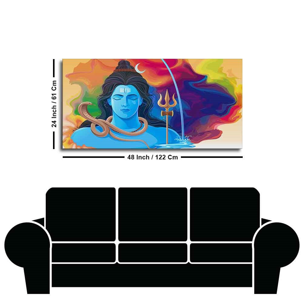 The God of Destruction Lord Shiva Wall Painting