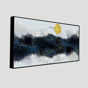 The Golden Moon Modern Abstract Art Canvas Wall Painting