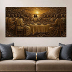 The Last Supper of Jesus Christ Metallic Look 3D Canvas Wall Painting