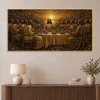 The Last Supper of Jesus Christ Metallic Look 3D Canvas Wall Painting