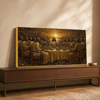 The Last Supper of Jesus Christ Metallic Look 3D Canvas Wall Painting