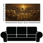 The Last Supper of Jesus Christ Metallic Look 3D Canvas Wall Painting
