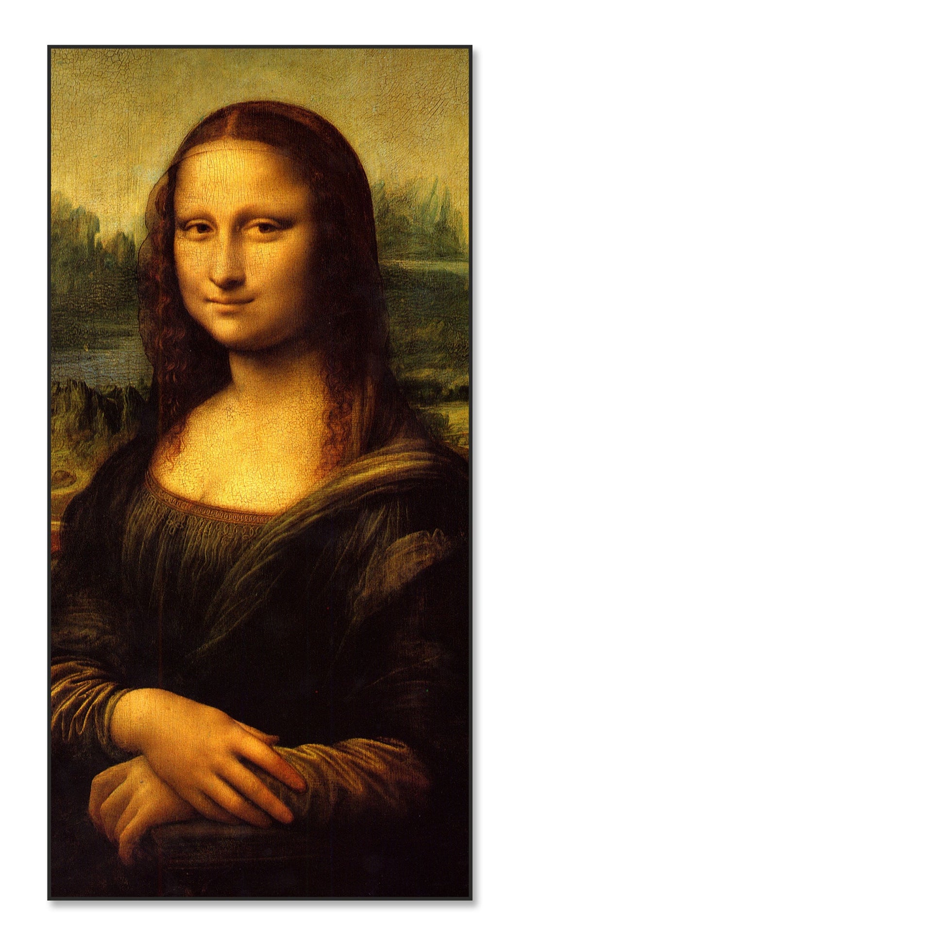 The Mona Lisa Portrait Floating Canvas Wall Art