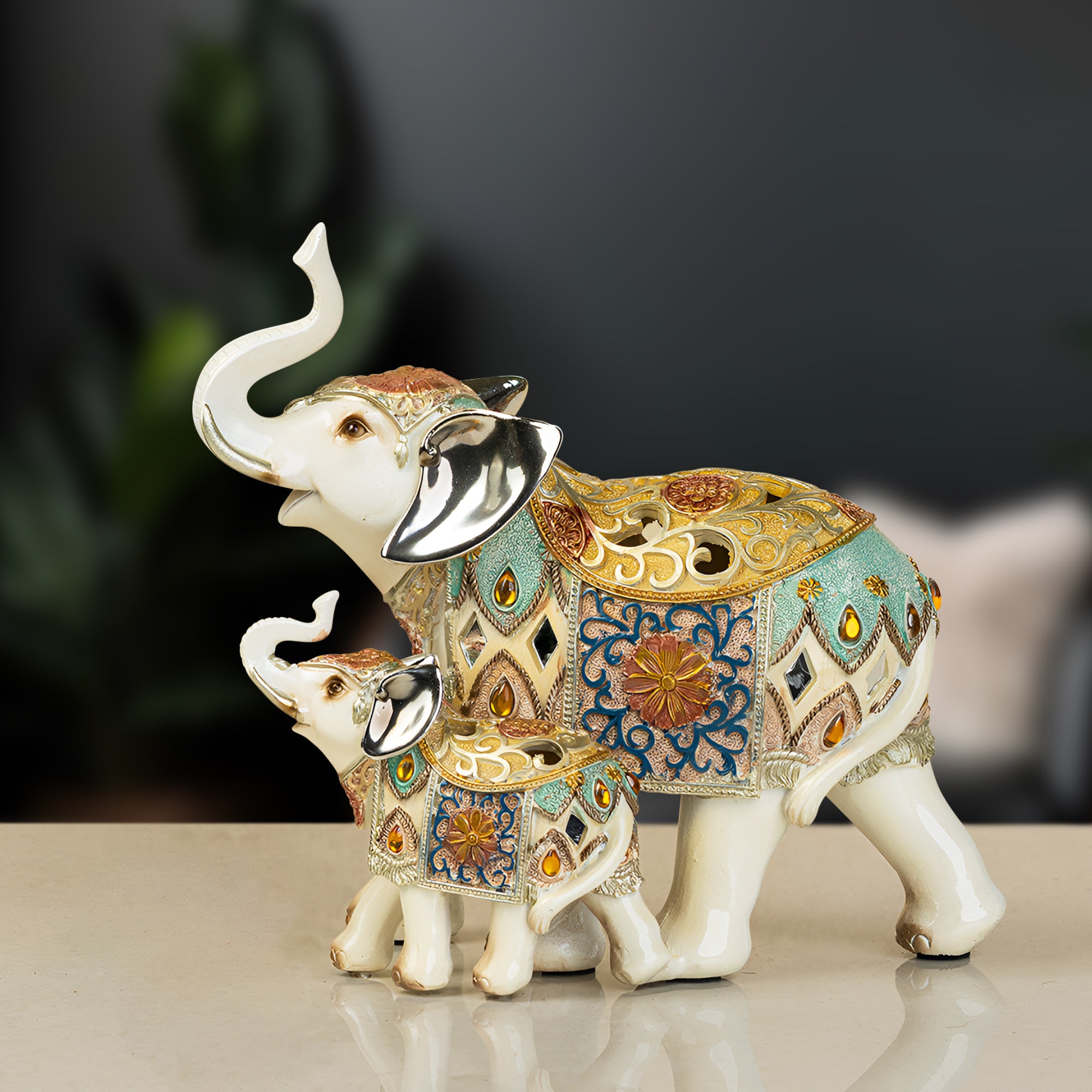 The Rajasthani Royal Elephant with Baby Elephant