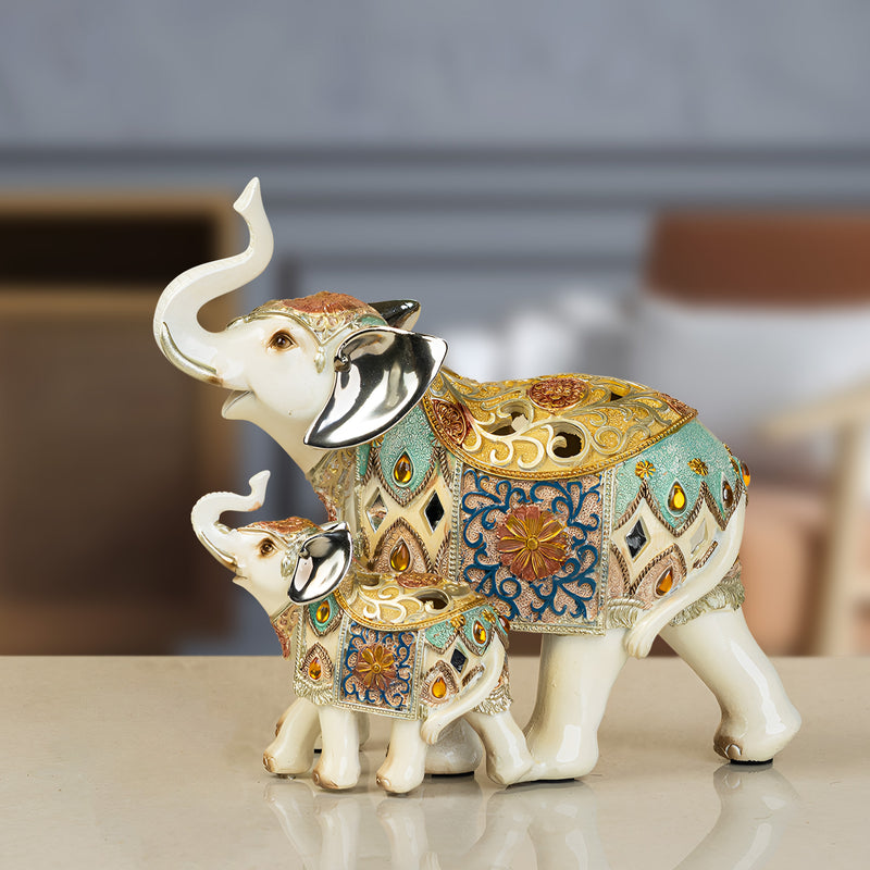 The Rajasthani Royal Elephant with Baby Elephant