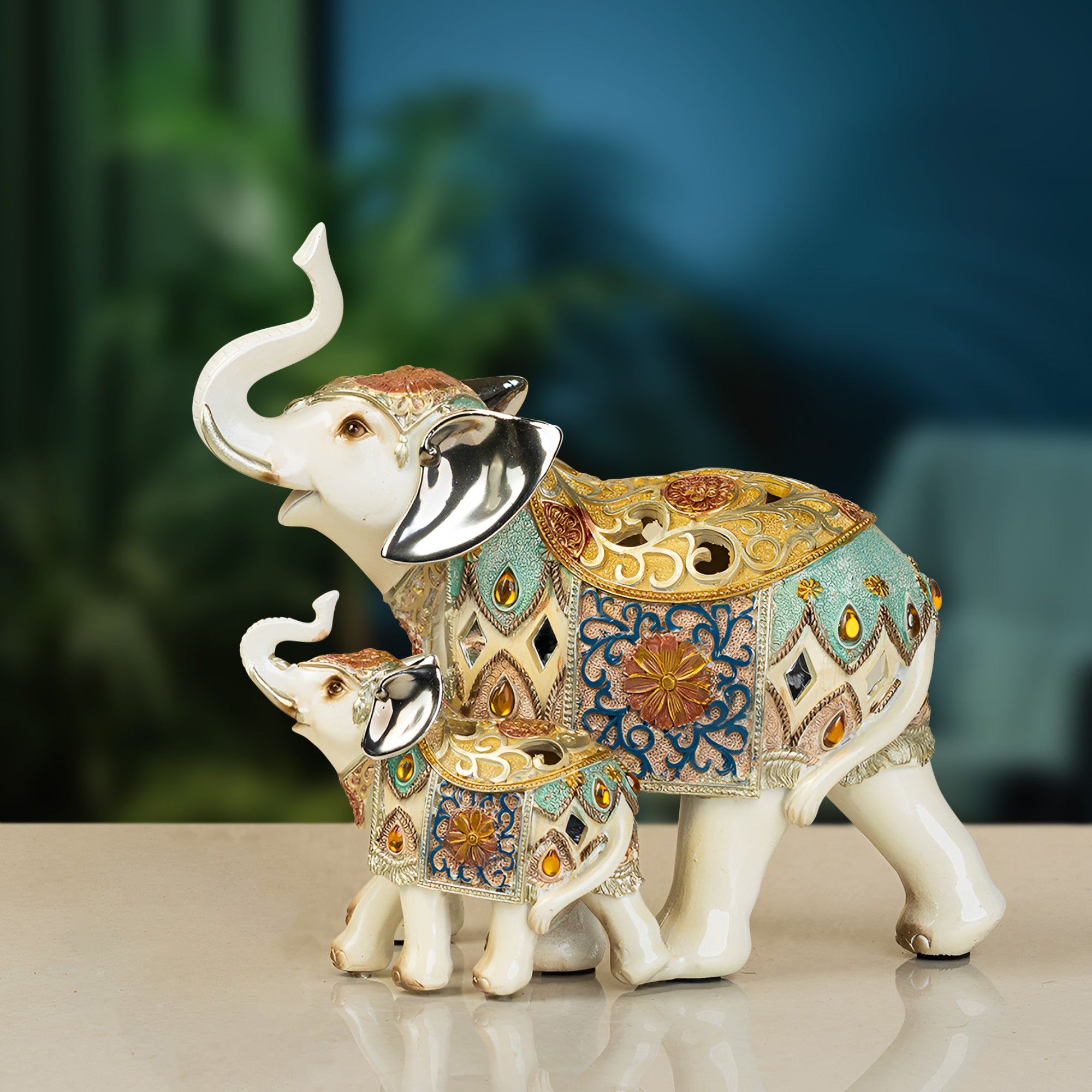 The Rajasthani Royal Elephant with Baby Elephant