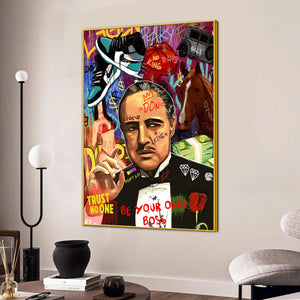 The Real Godfather Cotton Canvas Wall Painting