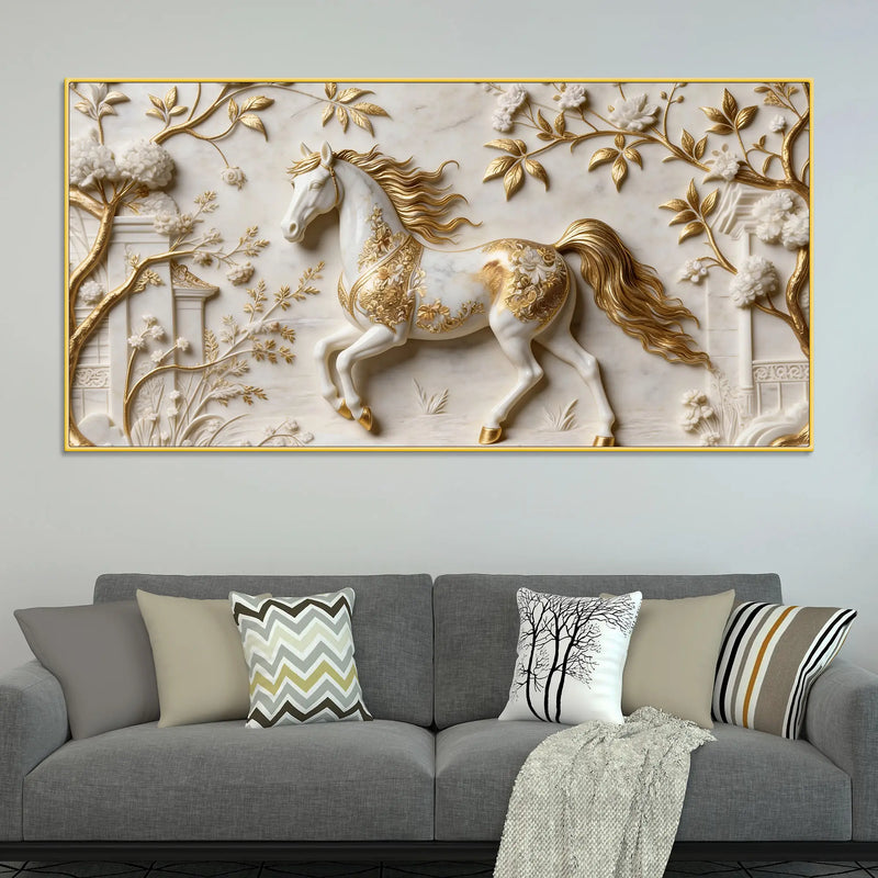 The Royal Horse 3D Canvas Wall Painting