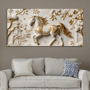 The Royal Horse 3D Canvas Wall Painting