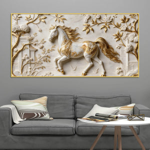 The Royal Horse 3D Canvas Wall Painting