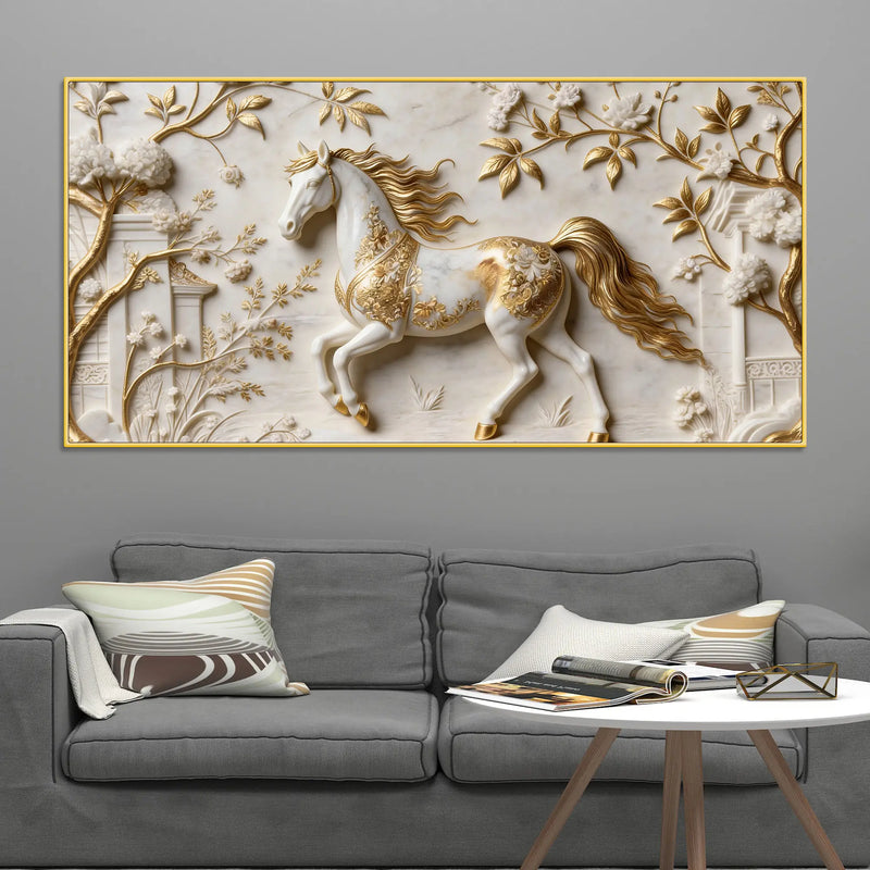 The Royal Horse 3D Canvas Wall Painting