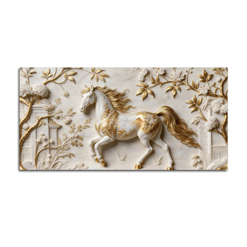 The Royal Horse 3D Canvas Wall Painting