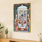 The Serene Temple Gathering of Shrinathji Canvas Wall Painting