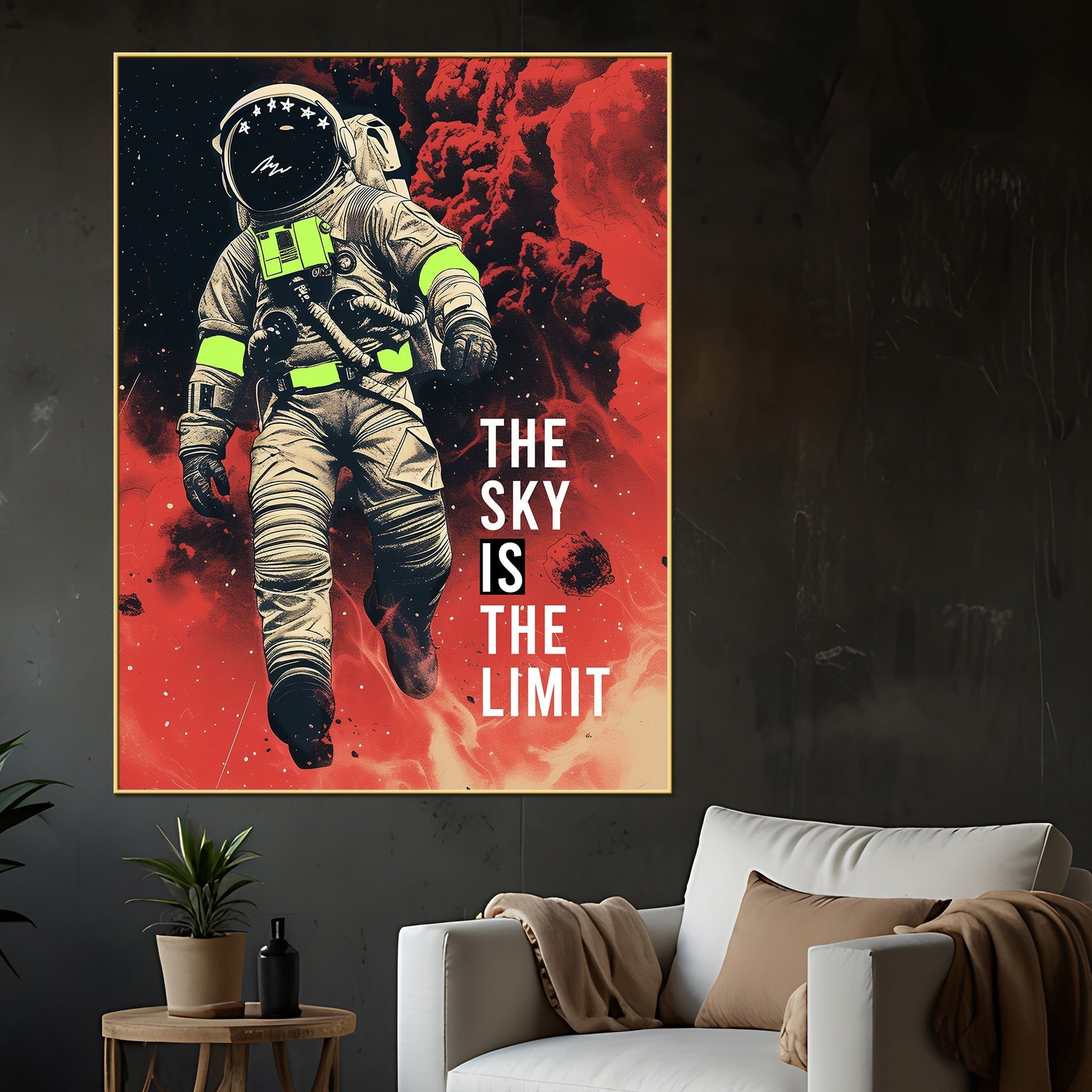 The Sky Is The Limit Cotton Canvas Wall Painting